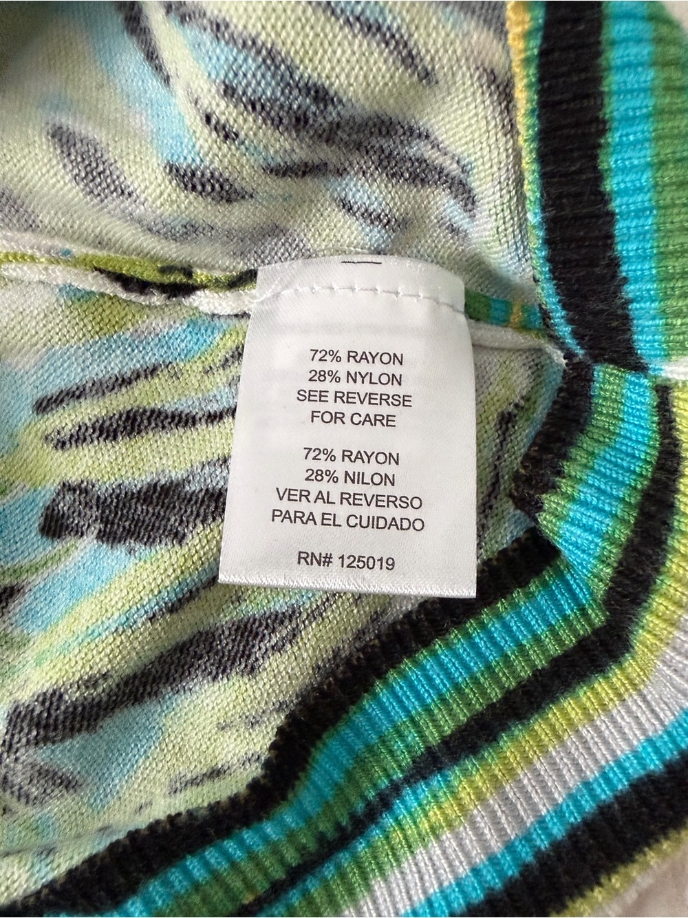 Joseph Teal, Lime & Black Tropical Print Cardigan - Picture 6 of 7